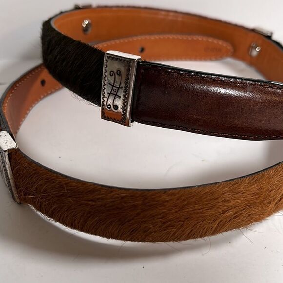 Brighton Multi-colored Calf Hair Leather Belt 30 - Picture 4 of 12